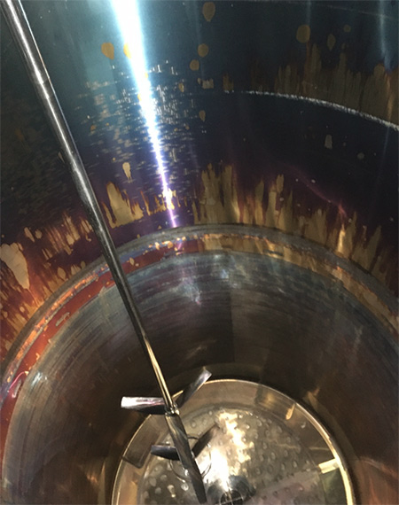 On-site - Stainless steel passivation - before